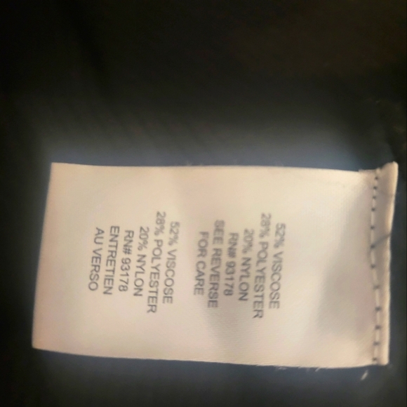 Tahari black knit Ribbed sweater with rhinestone button detail. Size Medium. - Picture 4 of 4